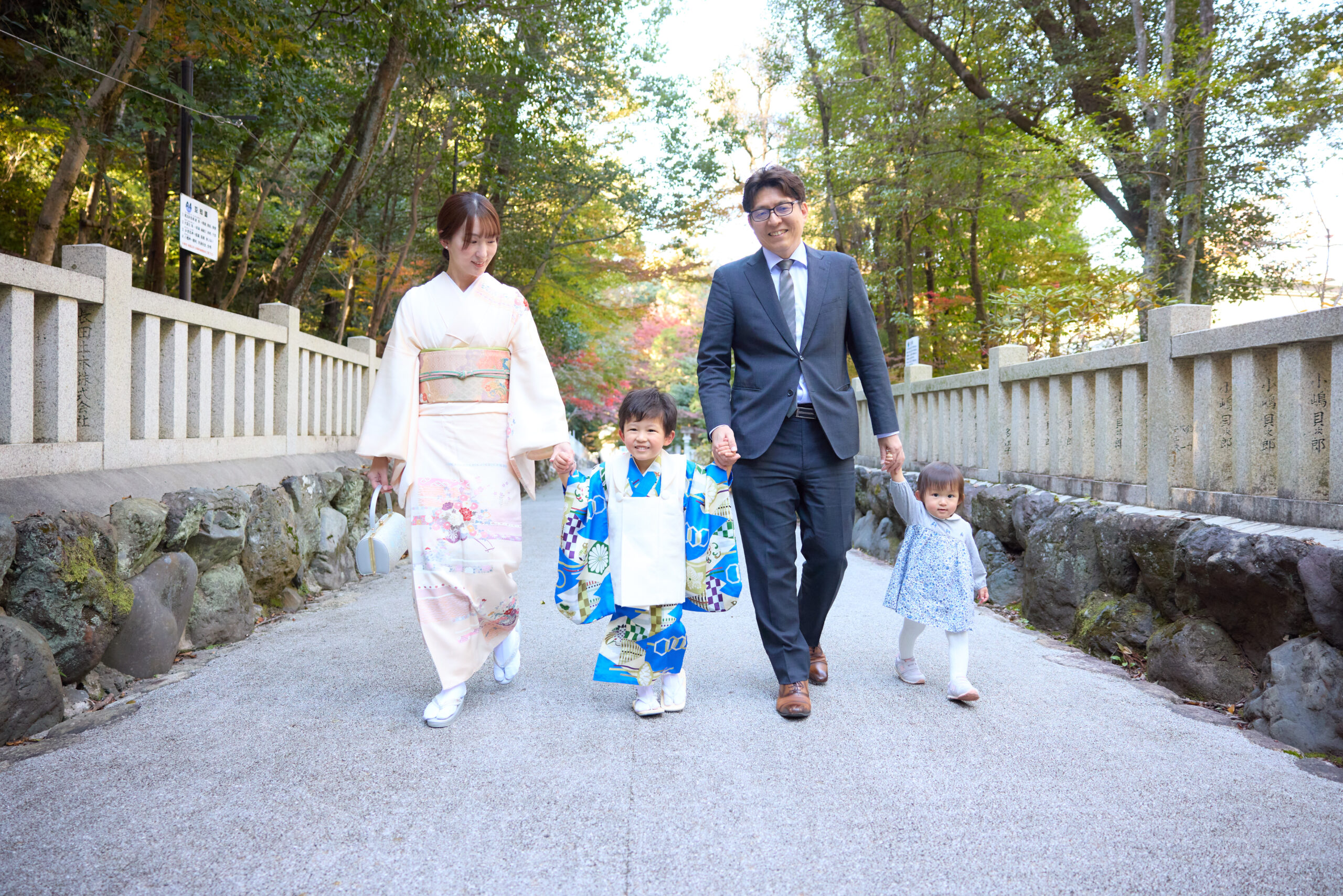 ３歳男の子の被布姿がとっても可愛い七五三